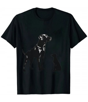 Ulloord Cute Dog Puppy Playing Music Note Clef Musician Art T-Shirt