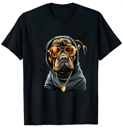 Ulloord Funny French Bulldog Frenchie Rap hip hop R&B T-Shirt