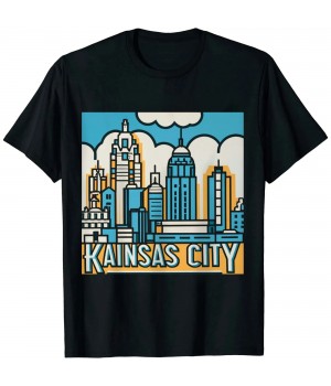 Ulloord Downtown Kansas City Missouri - City Skyline Calligraphy T-Shirt